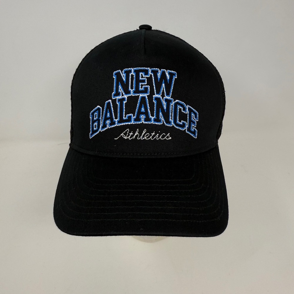 Sample New Balance Athletics Black‎ Trucker Hat Men's Snapback Mesh Baseball Cap